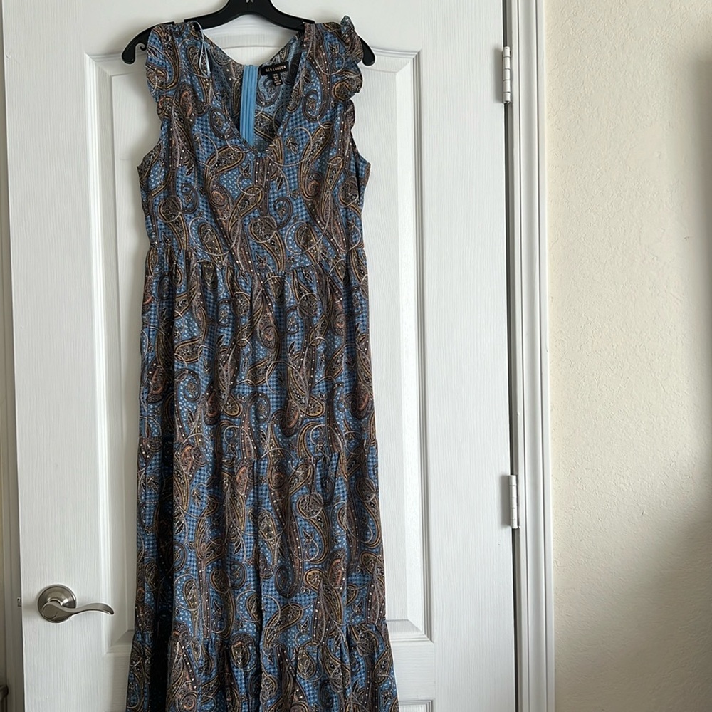 QED London tiered midi dress